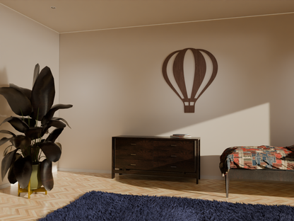 Houten Wanddecoratie - Luchtballon