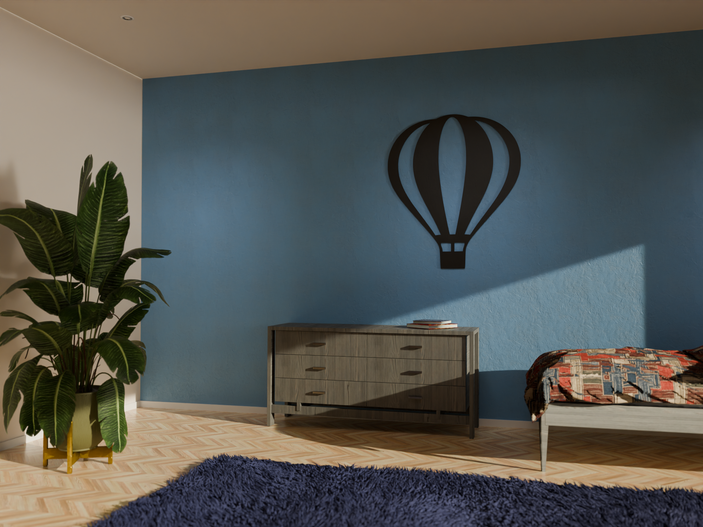 Houten Wanddecoratie - Luchtballon