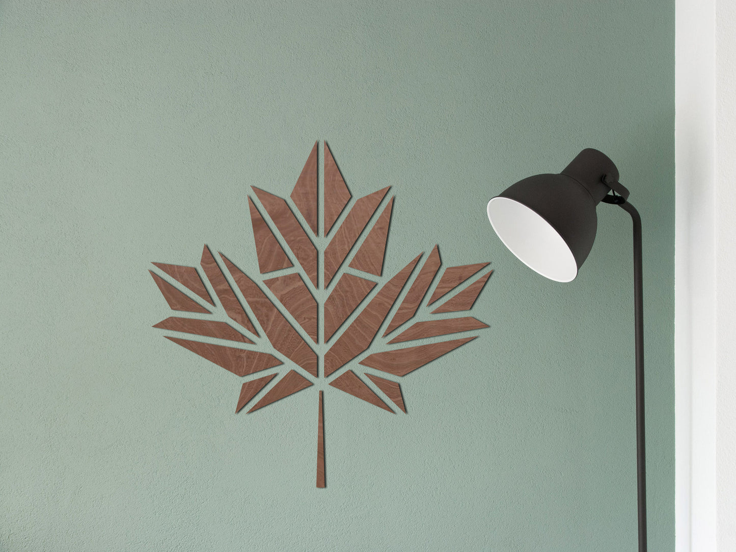 Décoration murale en bois - Feuille d'érable en origami