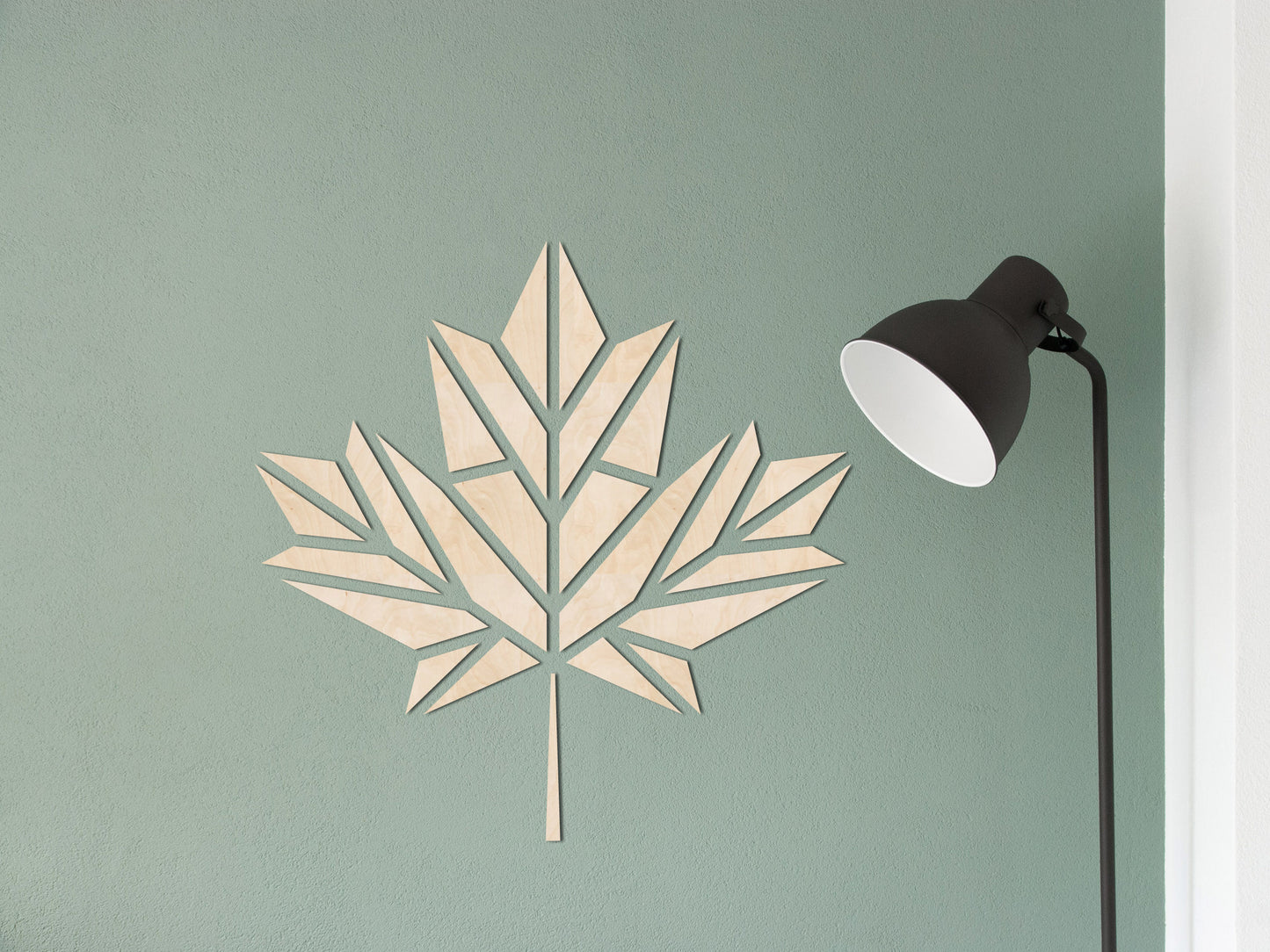 Décoration murale en bois - Feuille d'érable en origami