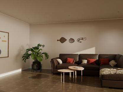 Houten wanddecoratie - Schaaldieren