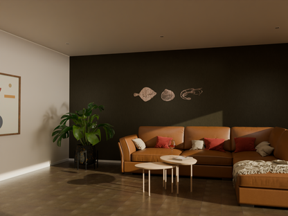 Houten wanddecoratie - Schaaldieren