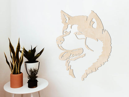 Houten wanddecoratie - Akita Inu / Shiba