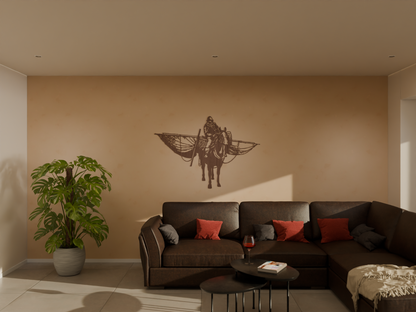 Houten wanddecoratie - Paardenvisser