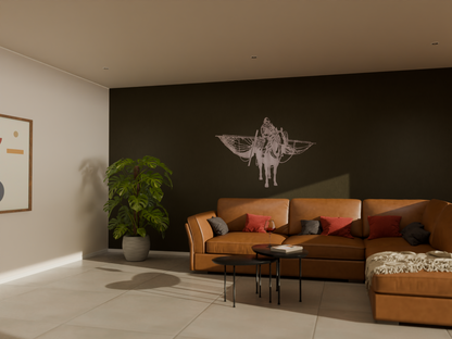 Houten wanddecoratie - Paardenvisser