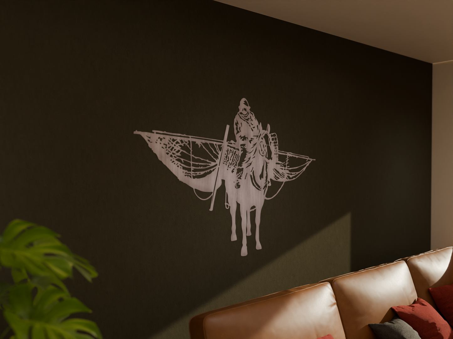 Houten wanddecoratie - Paardenvisser