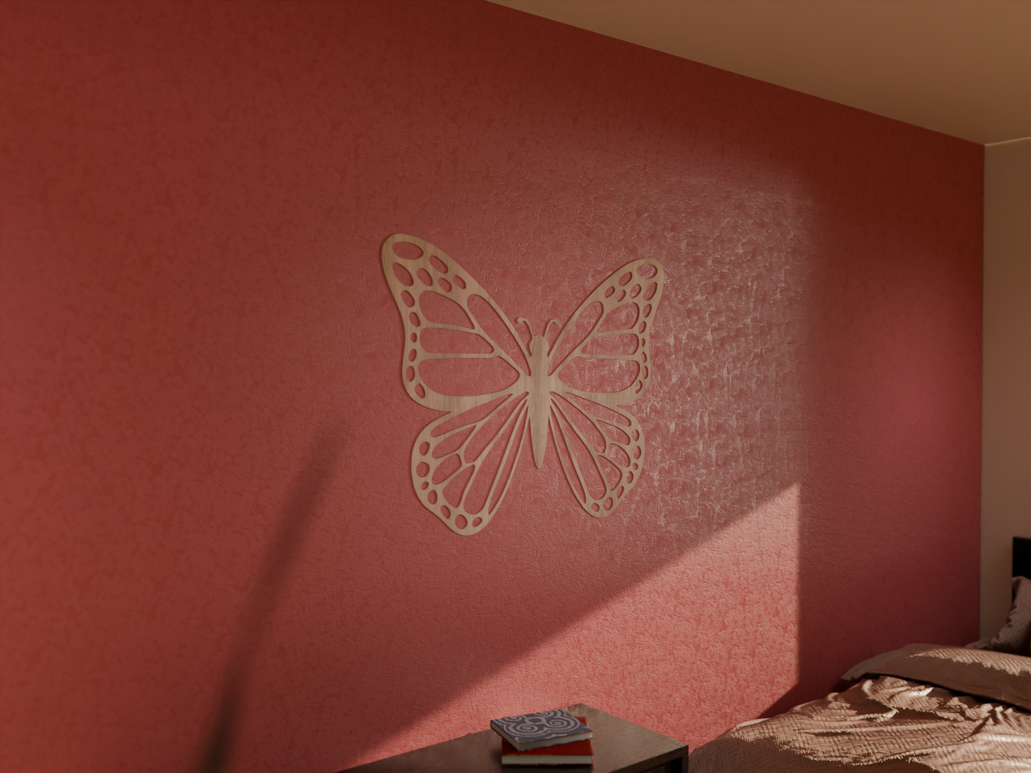 Houten wanddecoratie - Vlinder