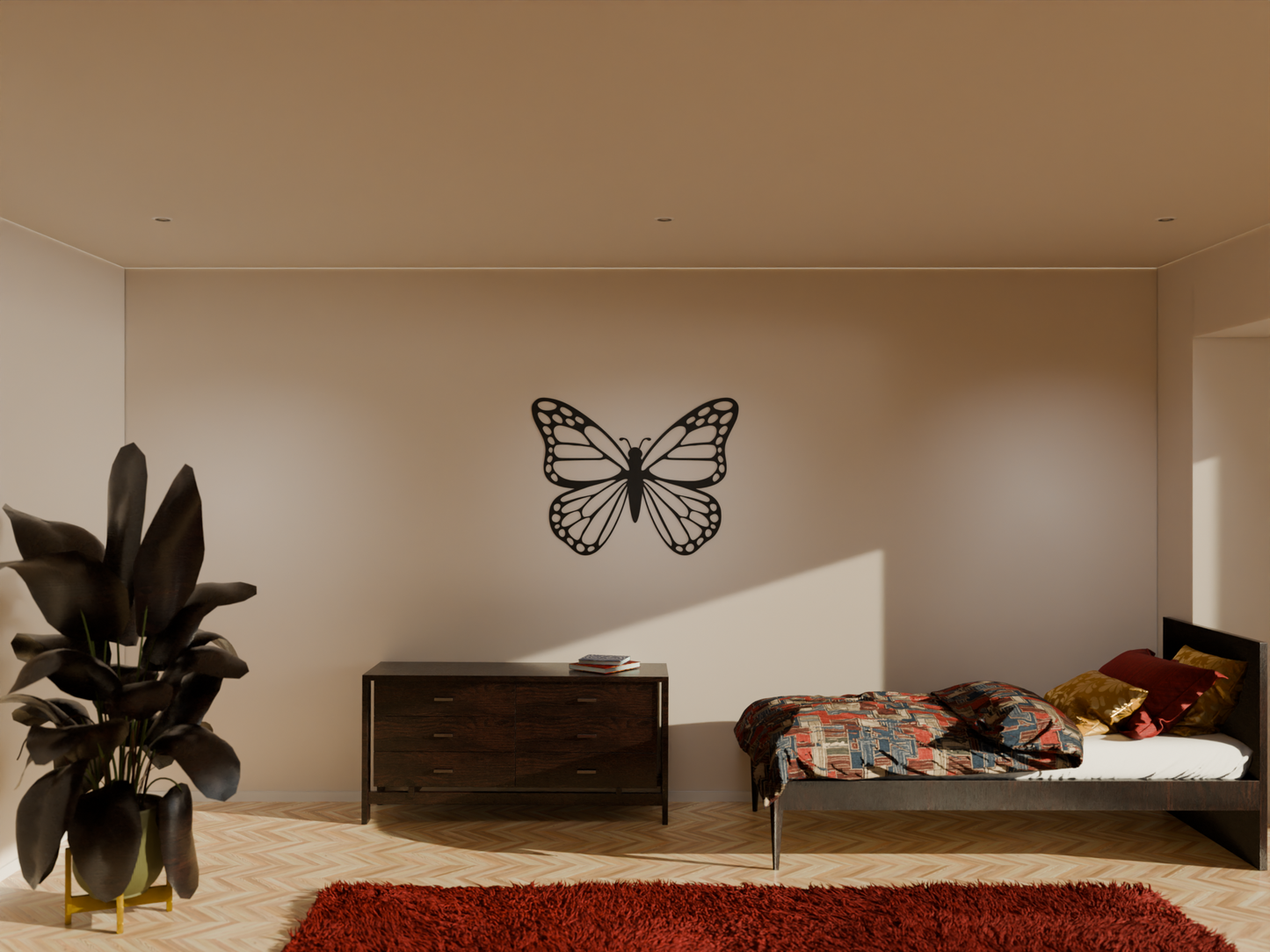 Houten wanddecoratie - Vlinder