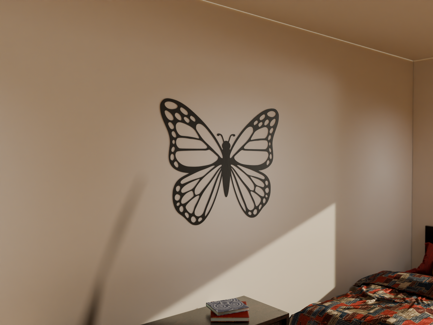 Houten wanddecoratie - Vlinder