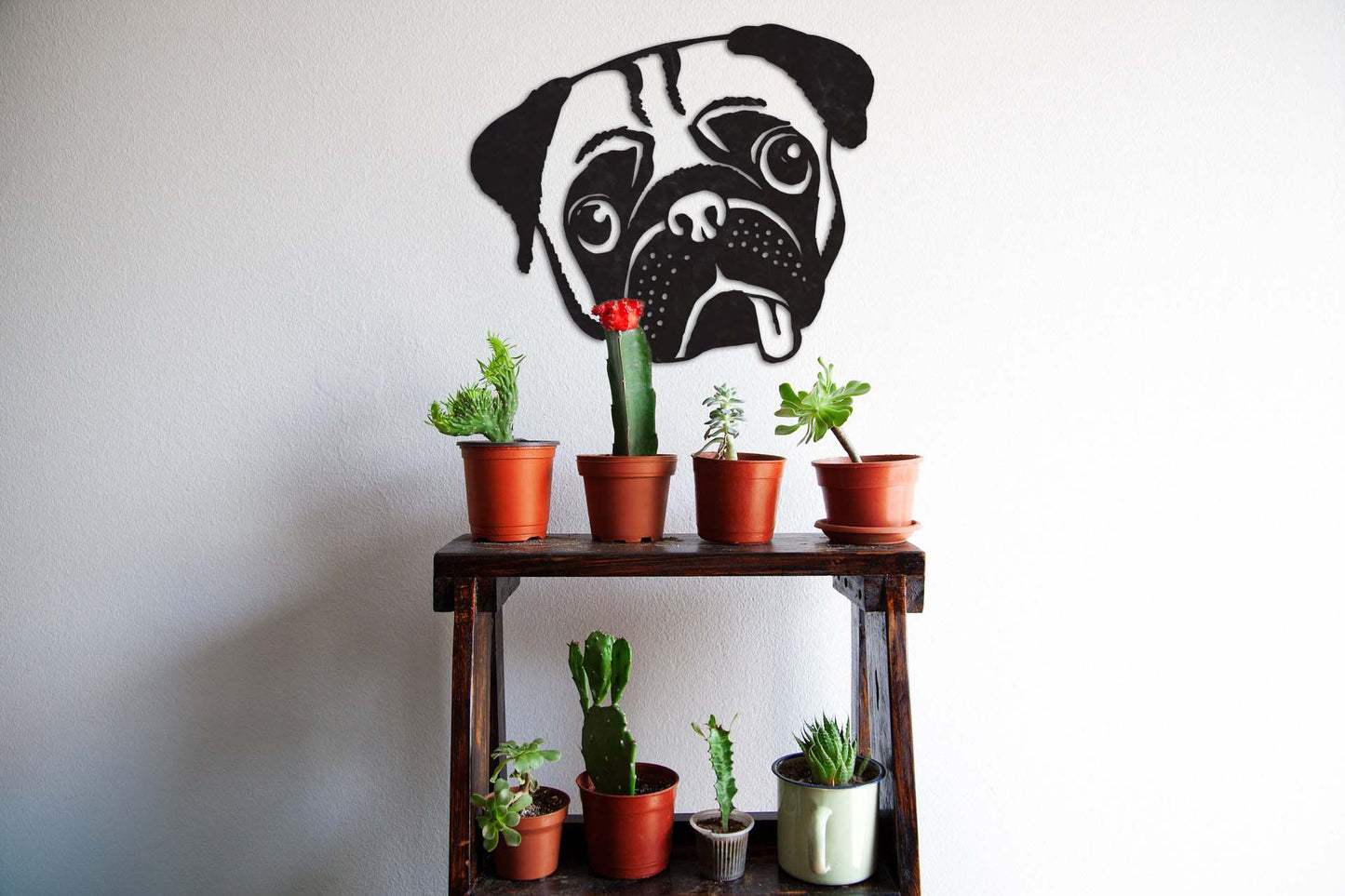Houten wanddecoratie - Pug