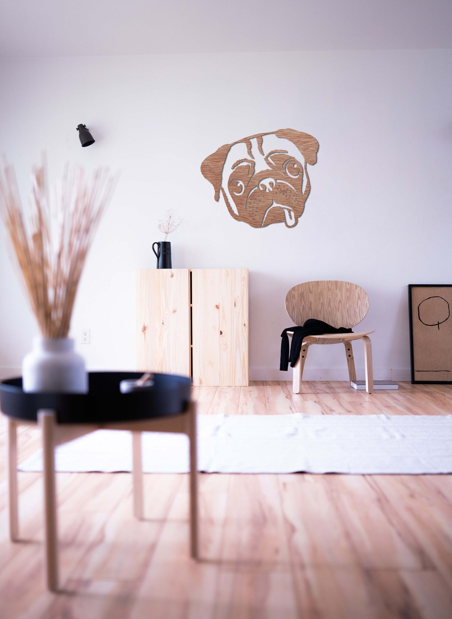 Wooden wall decoration - Pug