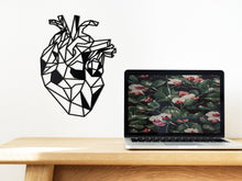 geometric anatomical heart wall art