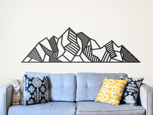 Houten wanddecoratie - Geometrische Bergen