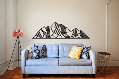 Wooden wall decoration - Geometric Mountains