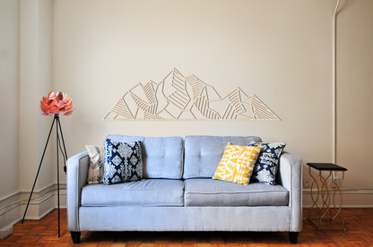 Wooden wall decoration - Geometric Mountains