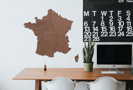Wooden map - France