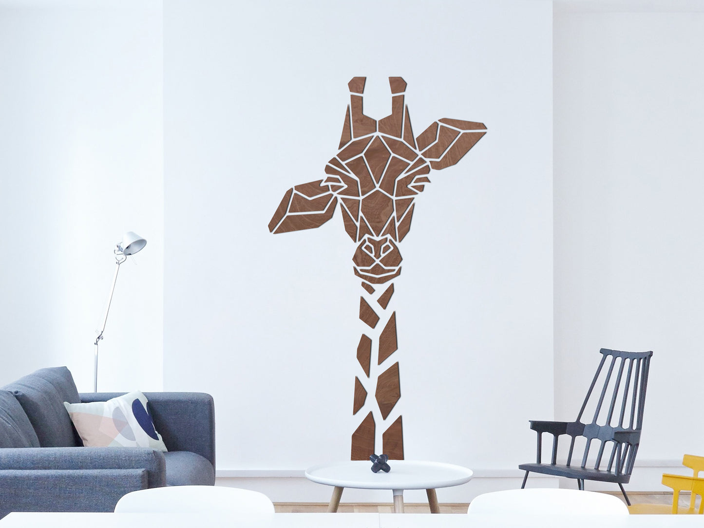 Houten wanddecoratie - Giraf