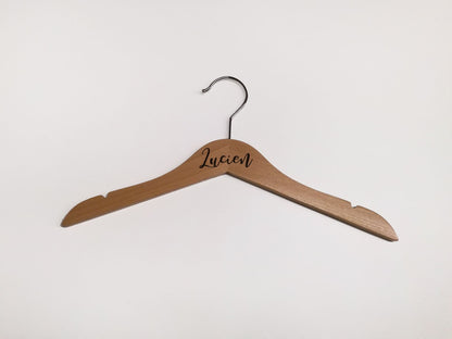 Children's clothes hanger with your own text