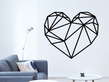 Houten wanddecoratie - Geometrisch Hart