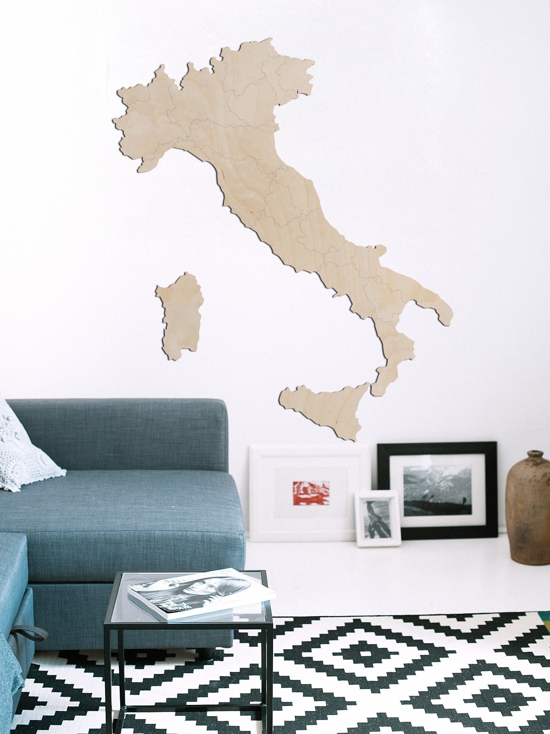 Wanddecoratie kaart van Italië