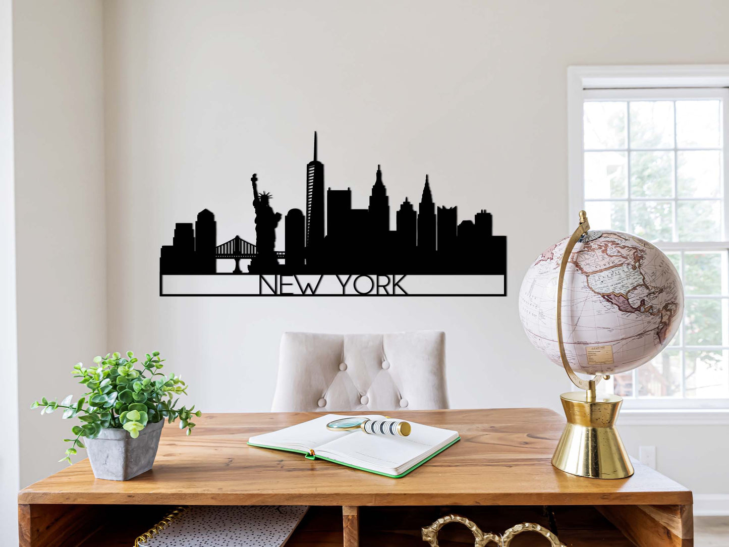 Houten Wanddecoratie - Skyline New York