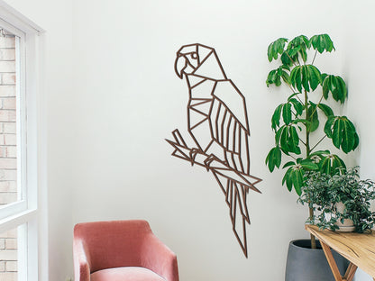 Wooden wall decoration - Geometric Parrot