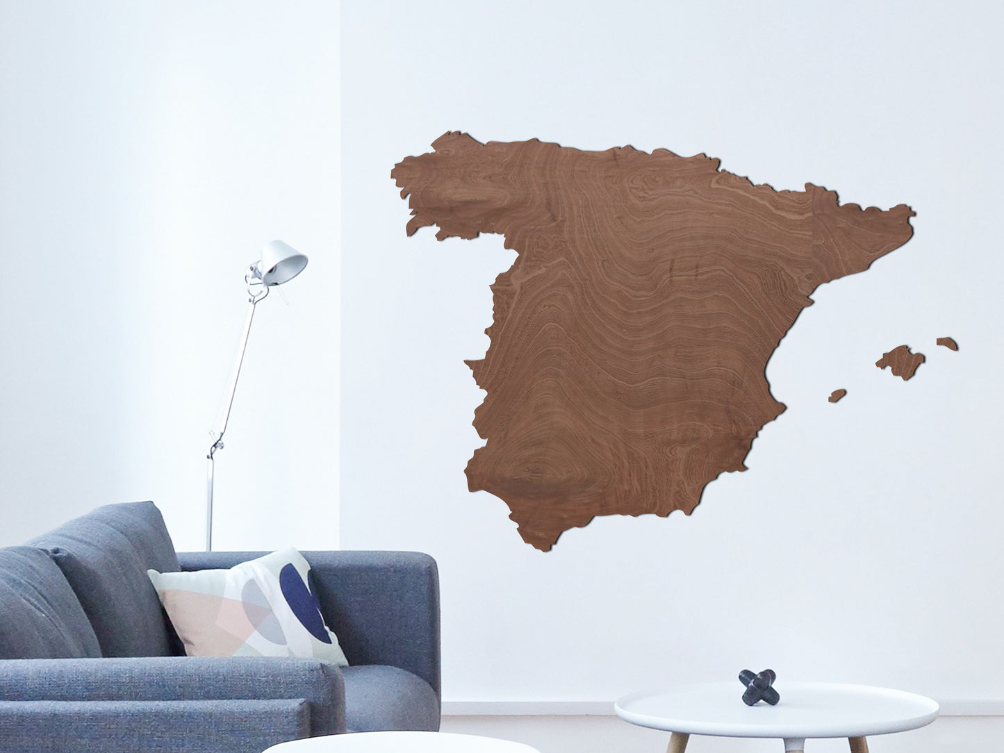 Houten landkaart - Spanje