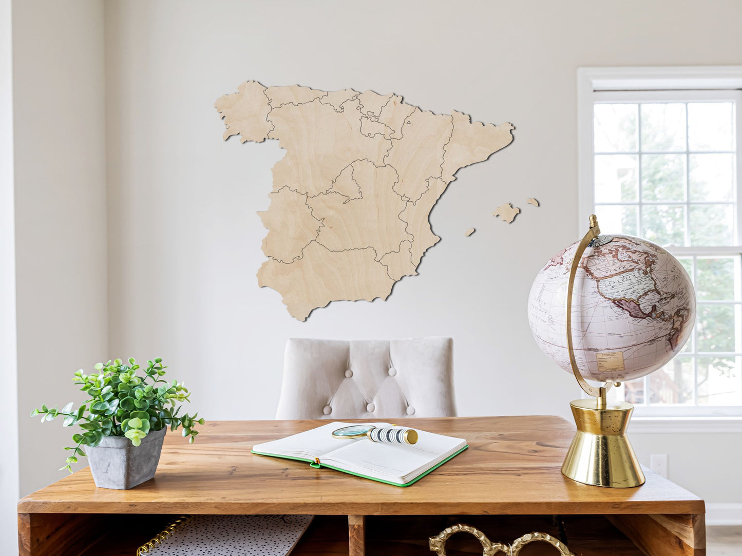 Houten landkaart - Spanje