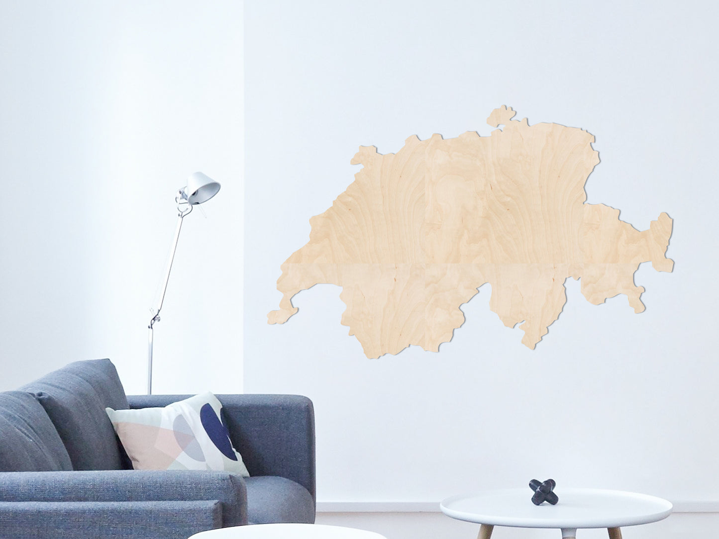 Wooden map - Switzerland