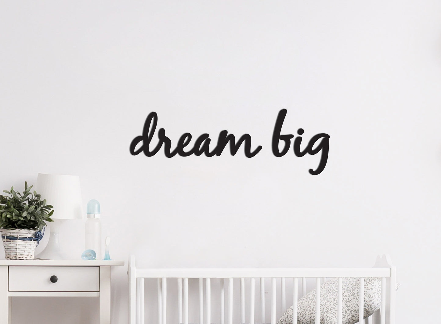 Houten Wandecoratie  voor kinderkamer - Wandtekst "dream big"