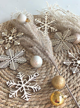 Christmas Tree Hangers - Wooden Snowflakes