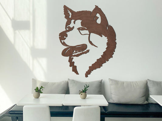 Houten wanddecoratie - Akita Inu / Shiba