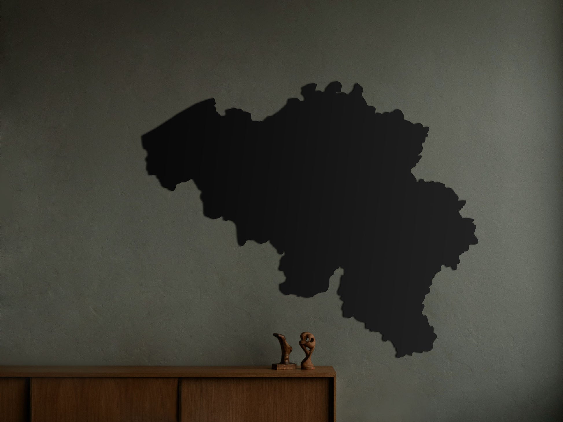 Muurdecoratie kaart van België