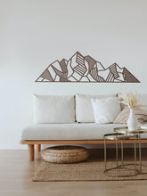 Houten wanddecoratie - Geometrische Bergen
