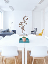 Houten wanddecoratie - Geometrische flamingo - origami