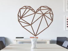Wooden wall decoration - Geometric Heart