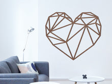 Houten wanddecoratie - Geometrisch Hart