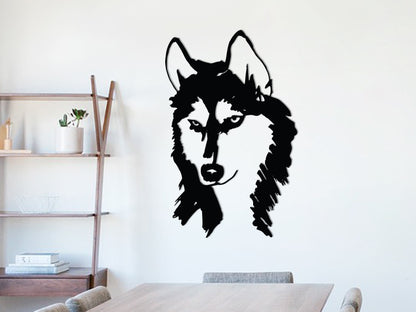 Houten wanddecoratie - Husky