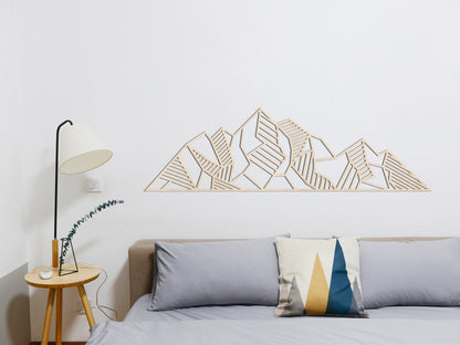 Wooden wall decoration - Geometric Mountains