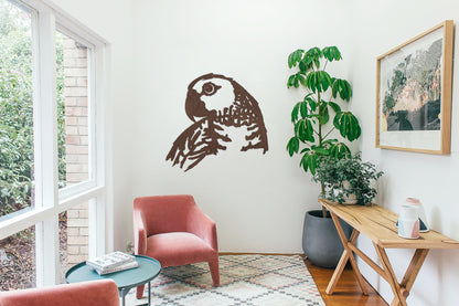 HOUTEN WANDDECORATIE / WOODEN WALL DECORATION - MUURDECORATIE / WALL ART - PAPEGAAI / PARROT - ZWART / BLACK - VOGELS / BIRDS - DESIGN WANDFIGUUR - TRENDY & HIP WOONKAMER  deco muurdeco houtenmuurdecoratie decoration decoratie eyecatcher uniek decorationinterieur hout shoplokaal huisdecoratie parrots pet huisdieren animals  parrotdecor interieur interior style wooninspiratie