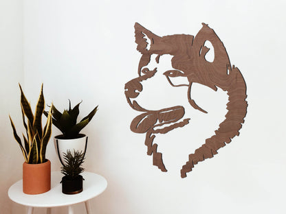 Wooden wall decoration - Akita / Shiba - Dog / Dog