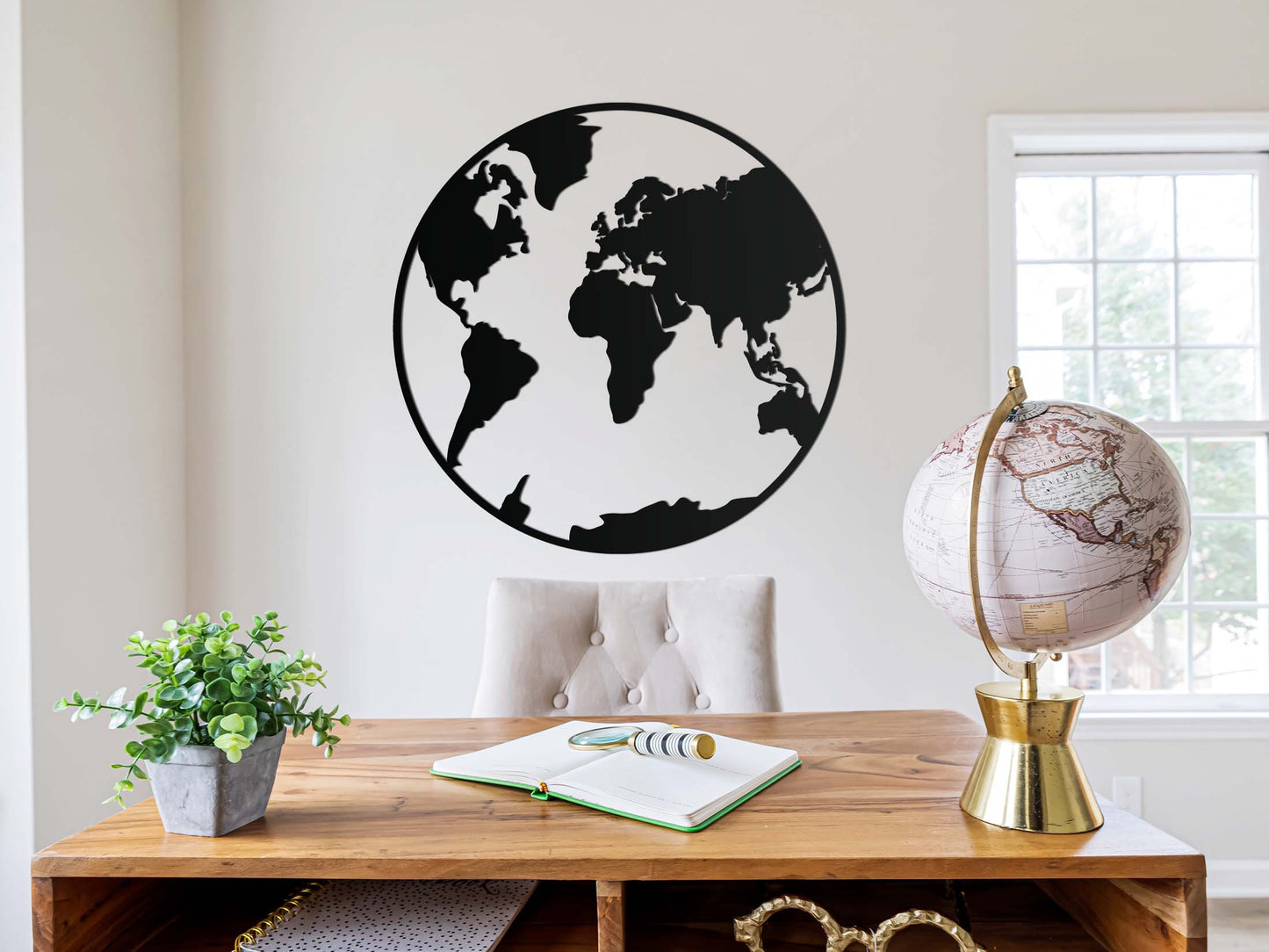 Wereldkaart wanddecoratie - Modern decoratie Wereldbol